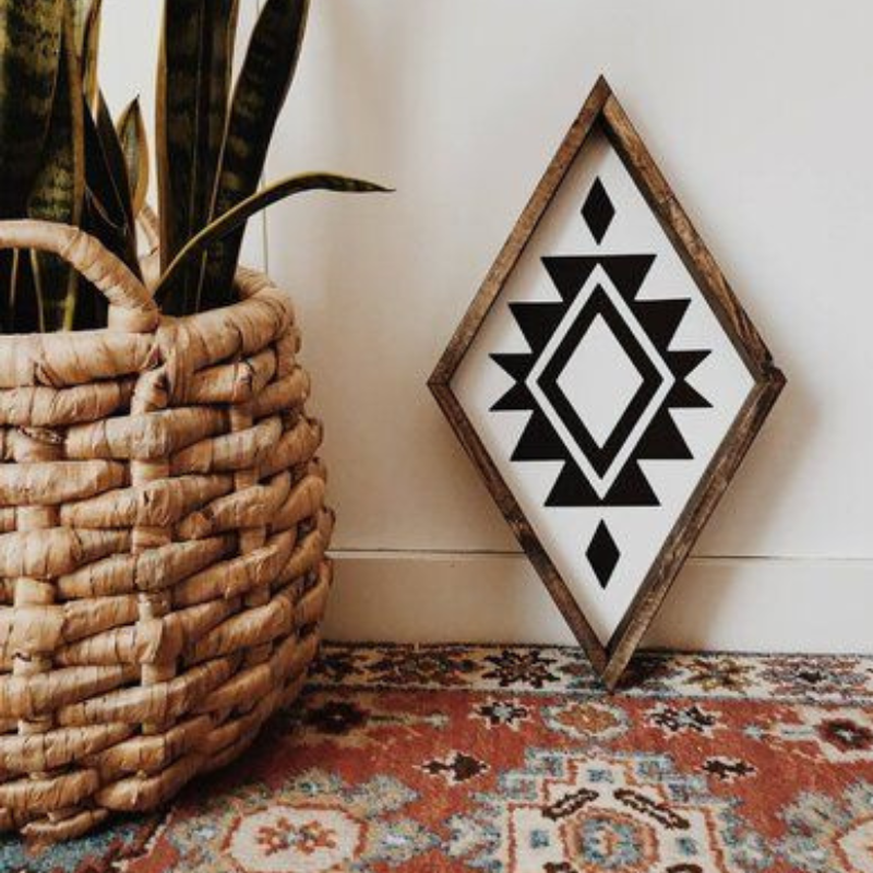 Cadre murale en bois (Diamant aztèque)