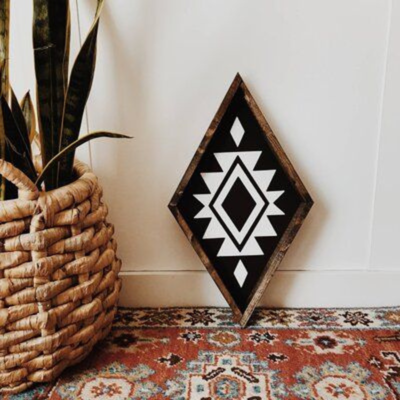 Cadre murale en bois (Diamant aztèque)