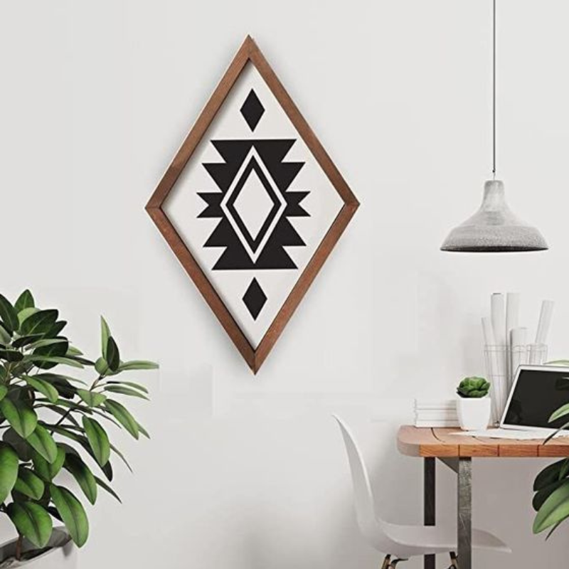 Cadre murale en bois (Diamant aztèque)