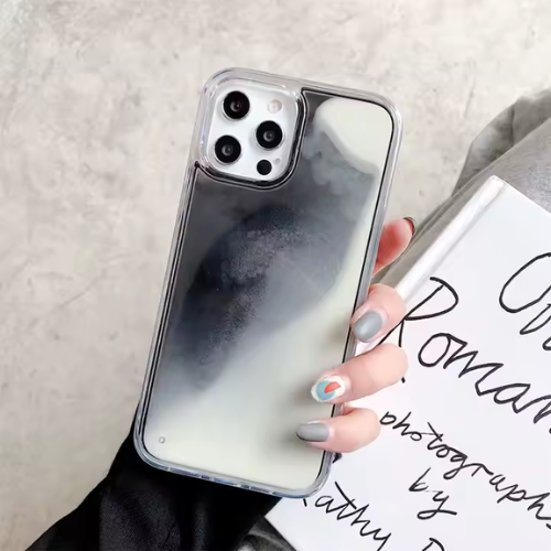 Coque iphone avec motifs de sable néon liquide (produit tendance)